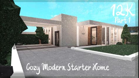 Bloxburg Cozy Modern Starter Home Part 12 12k Roblox Youtube