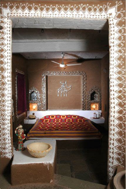 Rajasthani Mud Hut Interior India Inspired Bedroom