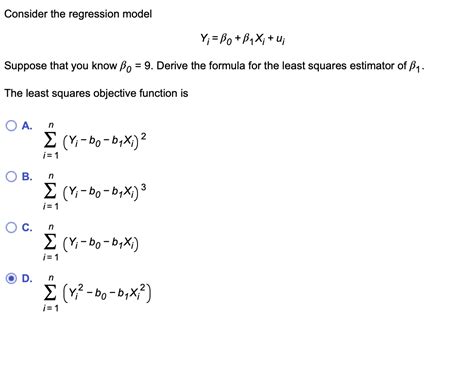 solved consider the regression model yi β0 β1xi ui suppose