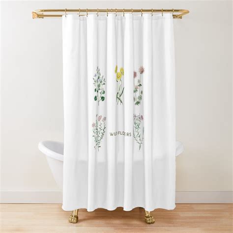 Wildflowers Shower Curtain By Trajeado14 Curtains Shower Curtain