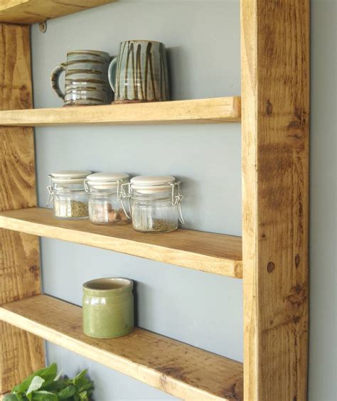 Handmade Wooden Kitchen Wall Shelves By Seagirl And Magpie