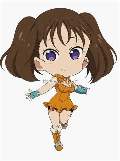 Seven Deadly Sins Diane Chibi Sticker For Sale By Thepeachpit Redbubble