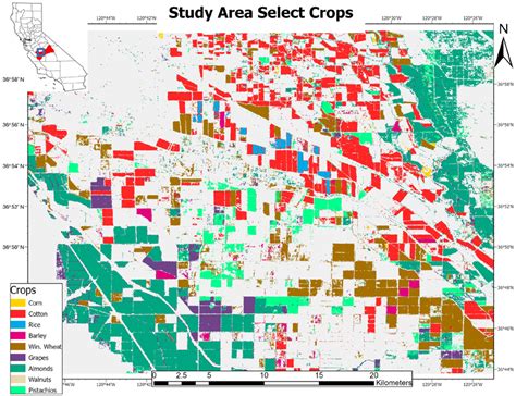 Select Crop Type Cropland Data Layer Cdl Map Study Area Map