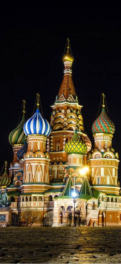 Moscow Iphone Wallpapers Square Kremlin Night Lights