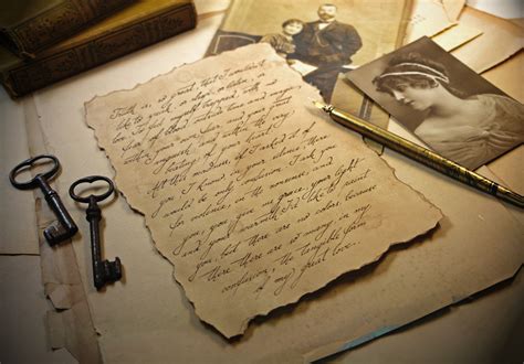 Custom Love Letter On Vintage Style Paper Old Script Antique Letter