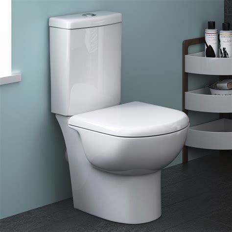 Nuie Knedlington White Compact Close Coupled Toilet Pan Cistern And Soft