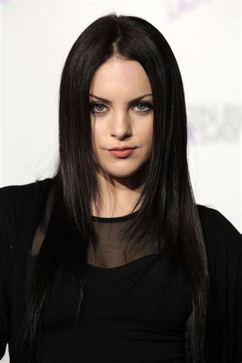 Elizabeth Gillies Long Hairstyles With Black Hair Color 01 Prom Black