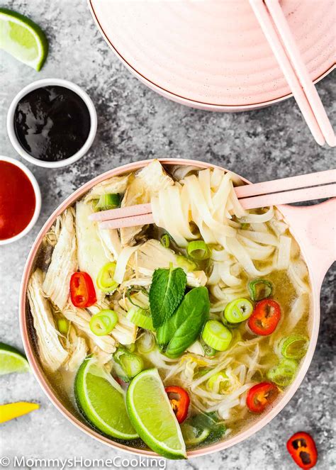 Place whole chicken into the pot and simmer until no longer pink in the center, 30 to 40 minutes. Easy Instant Pot Chicken Pho - Mommy's Home Cooking