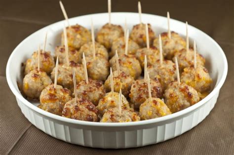 Here are all our best new year's eve appetizers, which are where the real fireworks are going down this year. Sausage Cheese Balls | Wishes and Dishes