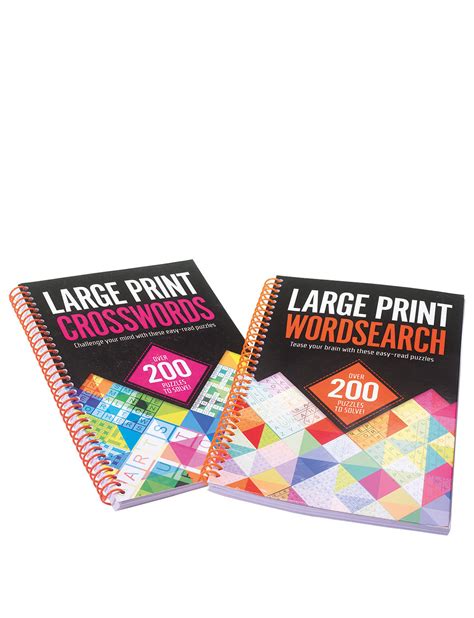 Large Print Crossword And Word Search Puzzle Books Chums
