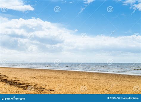 Formby Beach Near Liverpool On A Sunny Day Stock Image Image Of