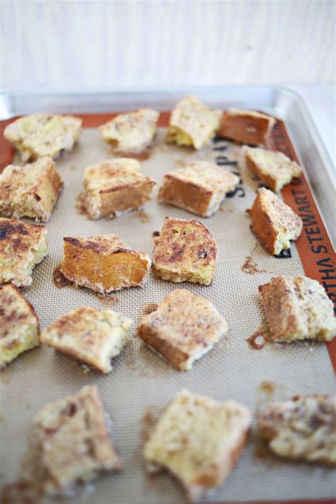 The only difference is that the bread is cut into cubes and they are way more fun to cook. French Toast Bites - A Beautiful Mess