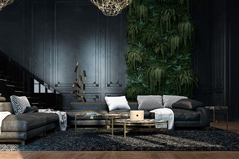 3 Living Spaces With Dark And Decadent Black Interiors