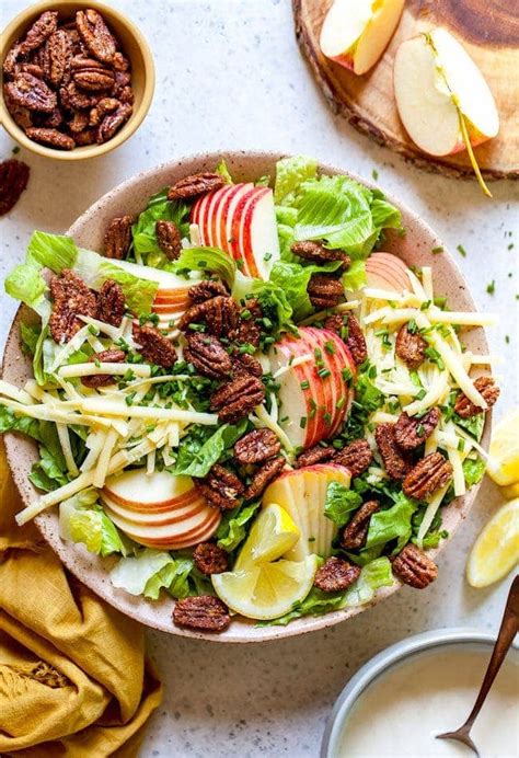 Apple Pecan Salad With Creamy Lemon Dressing Two Peas Their Pod