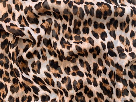 Designer Deadstock Viscose Crinkle Chiffon Leopard Stonemountain