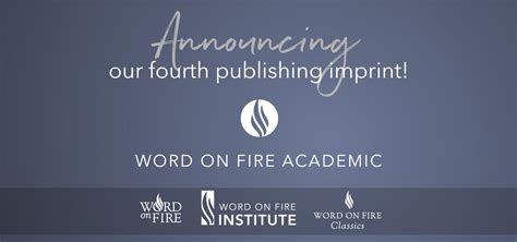 Announcing Word on Fire Academic!