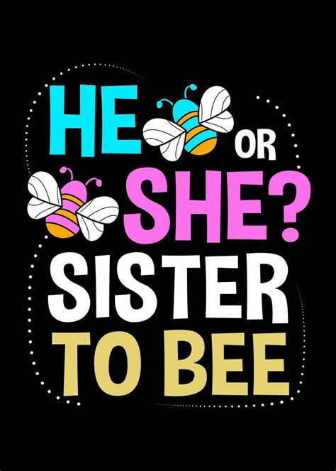 Gender Reveal Bee Poster By Funnyts Displate