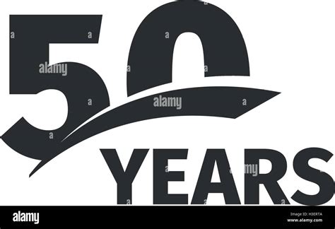Isolated Abstract Black 50th Anniversary Logo On White Background 50