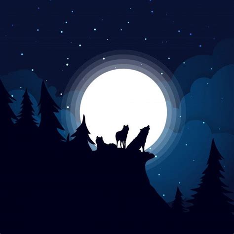 Le film est une adaptation du conte homonyme des frères grimm paru en 1812 , conte fortement. Loup à La Pleine Lune Pendant La Nuit Noire | Pleine lune ...
