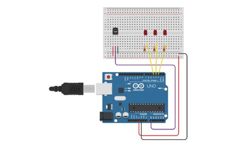 Circuit Design Sensor Suhu Arduino Tinkercad