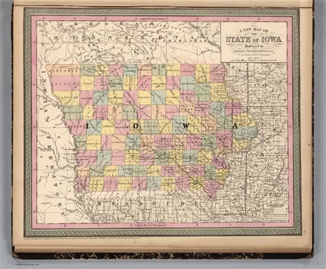 A New Map Of The State Of Iowa Published By Thomas Cowperthwait And Co