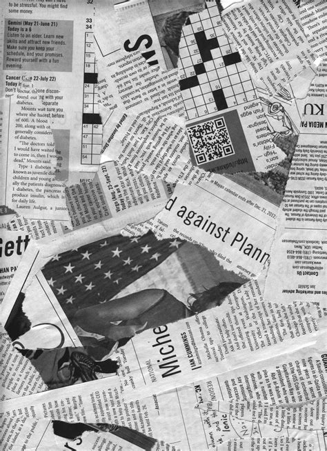 Ashley Lynn B Design Scanned Newspaper Collages