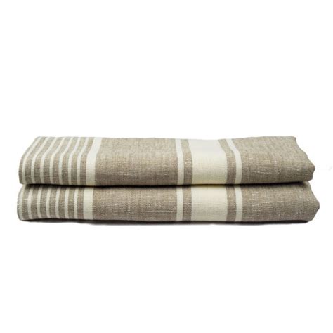 Striped Linen Bath Towel Jan De Luz Linens