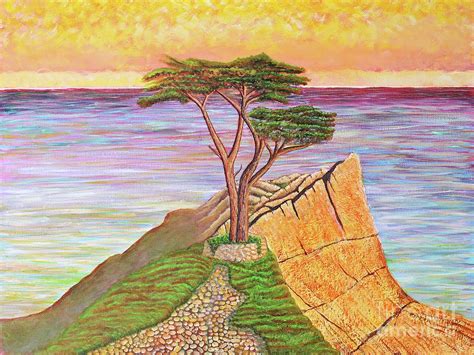 The Lone Cypress Painting By Joseph J Stevens Fine Art America