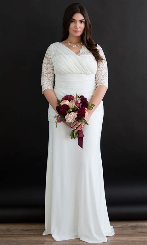 18 romantic and eye catching plus size wedding dresses chicwedd