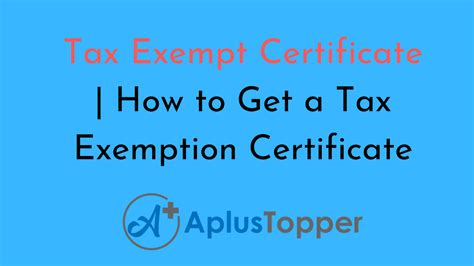 Tax Exempt Certificate How To Get A Tax Exemption Certificate Cbse Library
