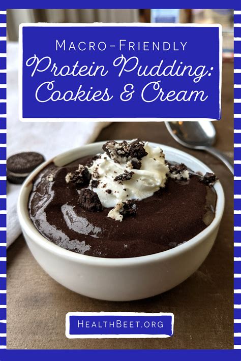 Make a tasty, healthy chocolate pudding in just five minutes. Skinny Cookies & Cream Protein Pudding - Health Beet