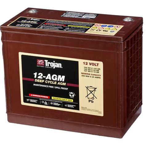 Batería Trojan 12 Volt Deep Cycle Agm Batteries 12 Agm 12v 140ah 140