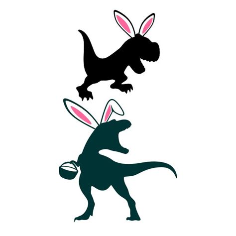 Download Easter Dinosaur Bunny Cuttable Design