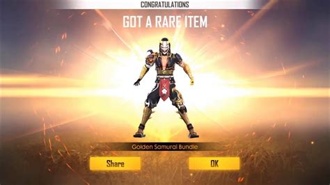 The players require diamonds to access all rewards, and it can be purchased by going to the diamond section in the game. HOW TO GET GOLDEN SAMURAI BUNDLE IN INCUBATOR !! FREE FIRE ...