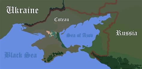 Simple Artistic Political Map Of My Fictional Country Coteau