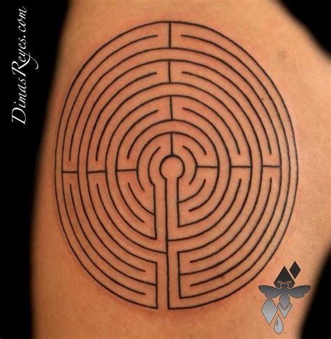 Maze Geometry Labyrinth Tattoo By Dimas Reyes Tattoos