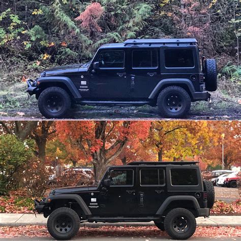 How many centimeters are in an inch. Before and after installing 3 inch lift. Regear and 35s ...