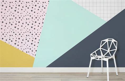 Grid And Dots Geometric Wallpaper Mural Hovia Uk Bedroom Wall Paint