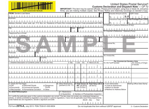 Ps Form 2976 A Fill Out Sign Online And Download Printable Pdf