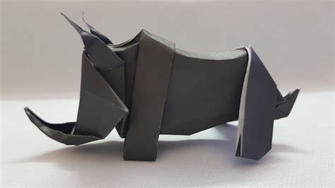 Origami Rhino How To Make A Paper Rhino Hướng Dẫn Gấp Con Tê Giác