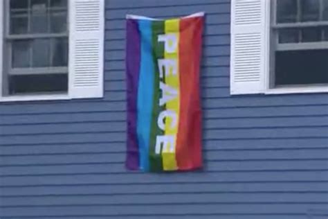 Neighborhood Flies Rainbow Flags After Gay Couples House Was Vandalized