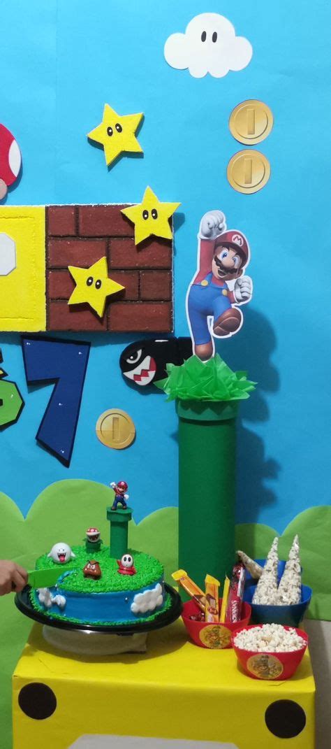 7 Ideas De Mario Bross Mario Letras En Fomi Decoración De Unas