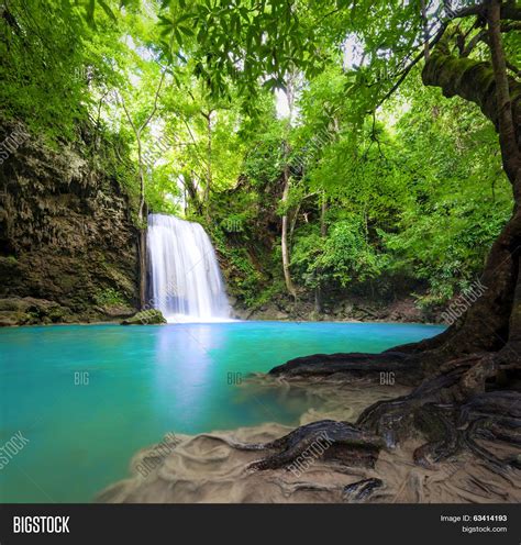 Waterfall Landscape Background Image And Photo Bigstock