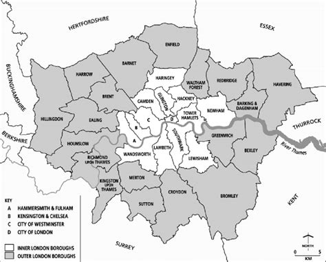 Boroughs Of London Map