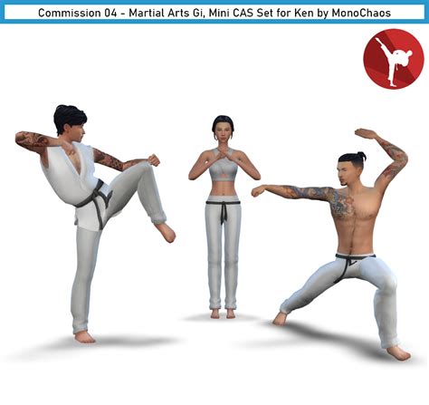 Commission 04 Martial Arts Gi Mini Cas Set For Ken By Monochaos