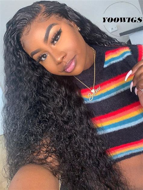 Clip hair in place and let sit for 15 minutes, then rinse and cleanse with shampoo. pay 1 get 1 free @Yoowigs | Curly human hair wig, Curly lace front wigs, Wig hairstyles