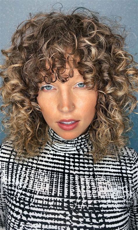 Low Maintenance Soft Curly Bob Haircuts A Touch Of Metallic