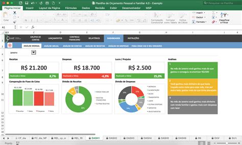 Planilha De Orçamento Pessoal E Familiar Em Excel Planilhas Prontas