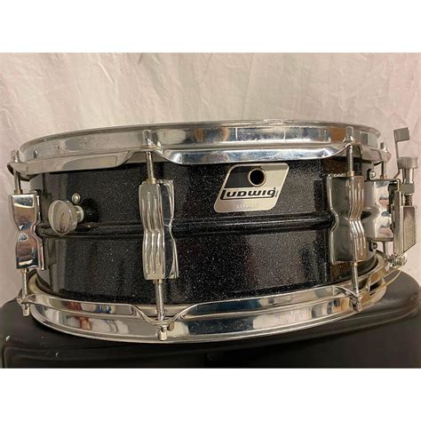 Used Ludwig 14x5 Acrolite Snare Drum Black Galaxy 210 Musicians Friend