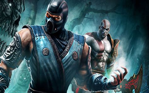 Hd wallpapers and background images video Games, Fantasy Art, Digital Art, Sub Zero, Kratos Wallpapers HD / Desktop and Mobile ...